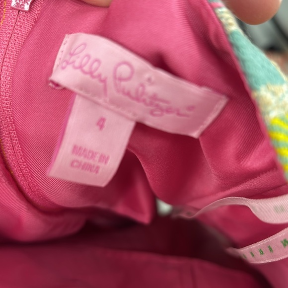Lilly Pulitzer Pink and Yellow Dress Size‎ 4 - Picture 6 of 7